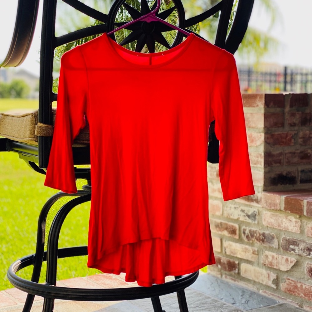 EUC long sleeved red top size Medium(10)